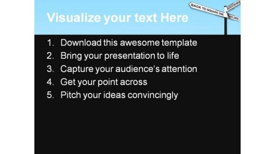 Success And Failure Signpost Metaphor PowerPoint Themes And PowerPoint Slides 0811