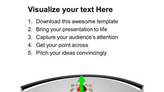 Success Arrow On Podium Winner PowerPoint Templates Ppt Backgrounds For Slides 0313