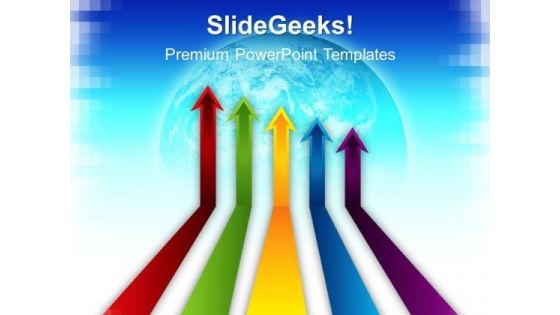 Success Arrows Global PowerPoint Templates And PowerPoint Themes 0512