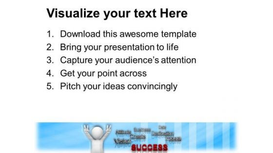 Success At Forefront Business Concept PowerPoint Templates Ppt Backgrounds For Slides 0113