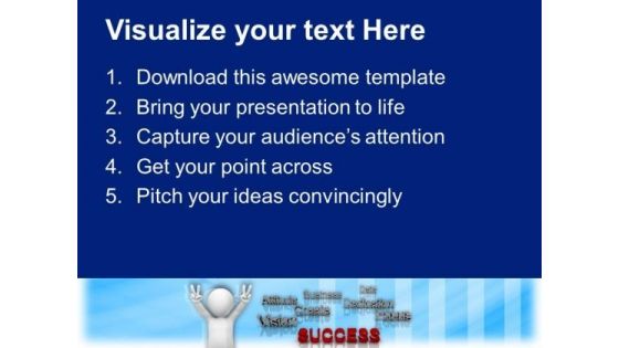 Success At Forefront Business Concept PowerPoint Templates Ppt Backgrounds For Slides 0113