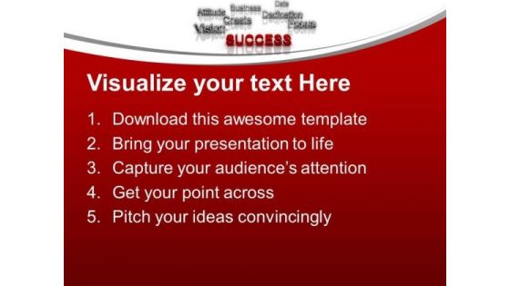 Success At Forefront Business Concept PowerPoint Templates Ppt Backgrounds For Slides 0313