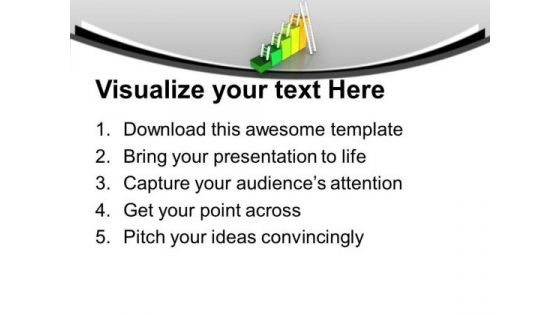Success Bar Graph With Ladders PowerPoint Templates Ppt Backgrounds For Slides 0213