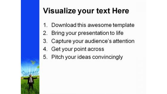 Success Businessman Business PowerPoint Background And Template 1210