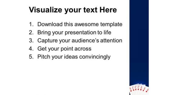 Success Card Game PowerPoint Templates Ppt Backgrounds For Slides 0113