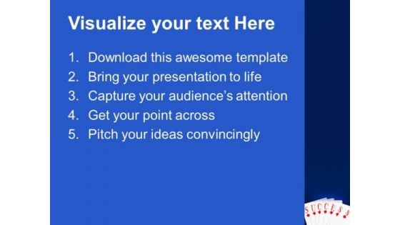 Success Card Game PowerPoint Templates Ppt Backgrounds For Slides 0113
