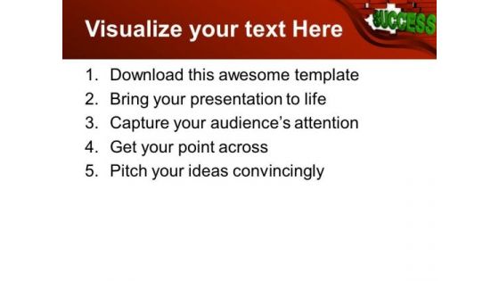 Success Coming Out From Brick Wall PowerPoint Templates Ppt Backgrounds For Slides 0113