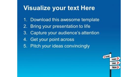 Success Failure Signpost Business PowerPoint Templates And PowerPoint Themes 0612