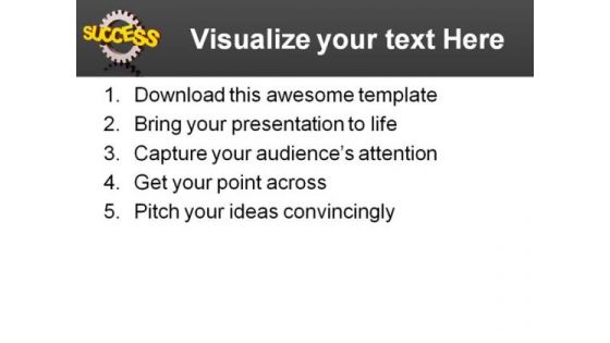 Success Gear Industrial PowerPoint Templates And PowerPoint Backgrounds 0811