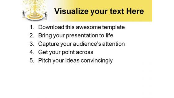 Success Gold Business PowerPoint Backgrounds And Templates 1210
