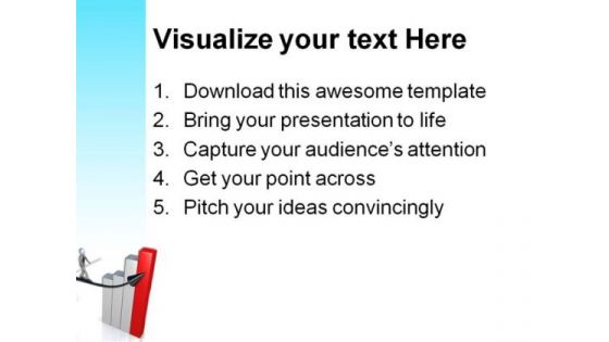 Success Graph Business PowerPoint Background And Template 1210