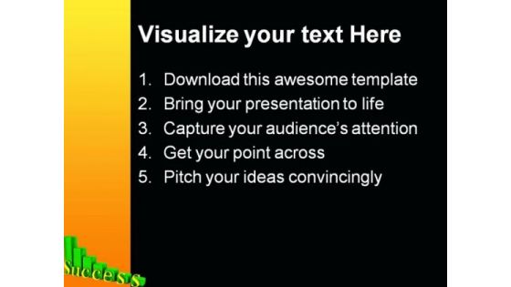 Success Graph Business PowerPoint Template 0910