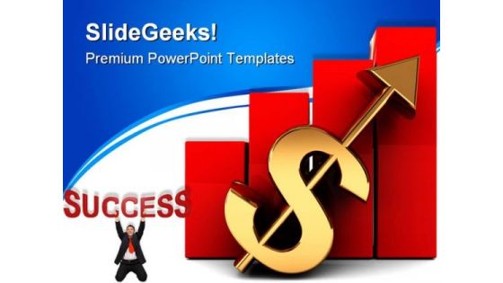 Success Graph With Dollar Business PowerPoint Themes And PowerPoint Slides 0511