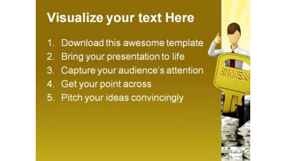Success Key Finance PowerPoint Templates And PowerPoint Backgrounds 0211