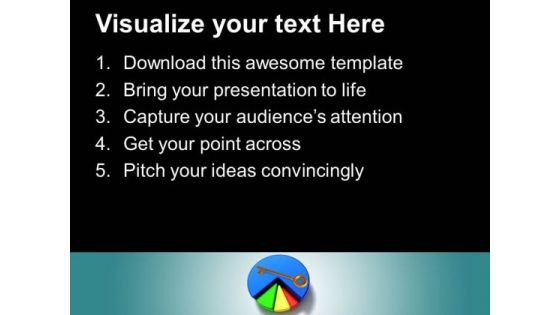 Success Key On Colorful Pie Chart PowerPoint Templates Ppt Backgrounds For Slides 0213