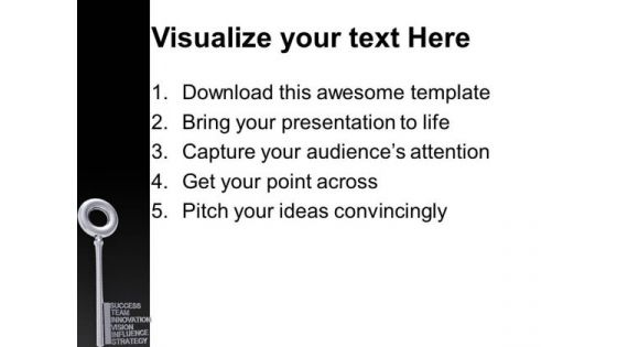 Success Key With Keywords Business PowerPoint Templates And PowerPoint Themes 1012