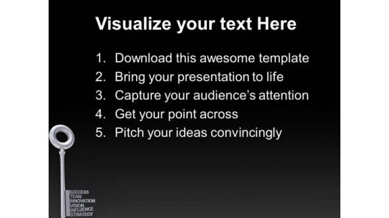 Success Key With Keywords Business PowerPoint Templates And PowerPoint Themes 1012