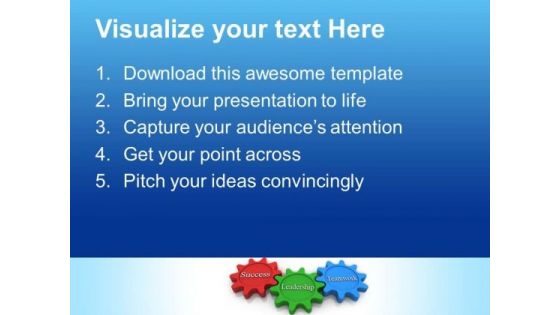 Success Leadership Gear Wheels PowerPoint Templates And PowerPoint Themes 0412