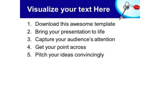 Success On Silver Key Chain PowerPoint Templates Ppt Backgrounds For Slides 0213