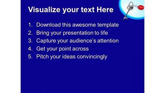 Success On Silver Key Chain PowerPoint Templates Ppt Backgrounds For Slides 0213