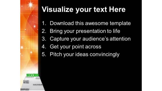 Success Path On Ladder PowerPoint Templates Ppt Backgrounds For Slides 0113