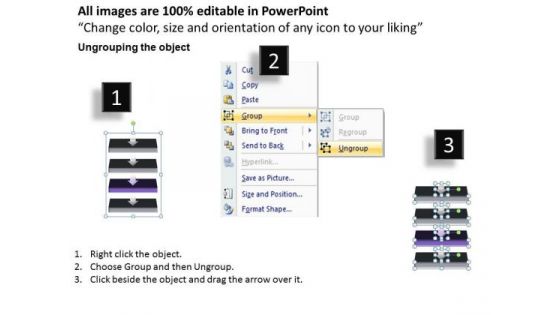 Success Ppt Template Linear Flow 4 Stages Business Communication PowerPoint Image
