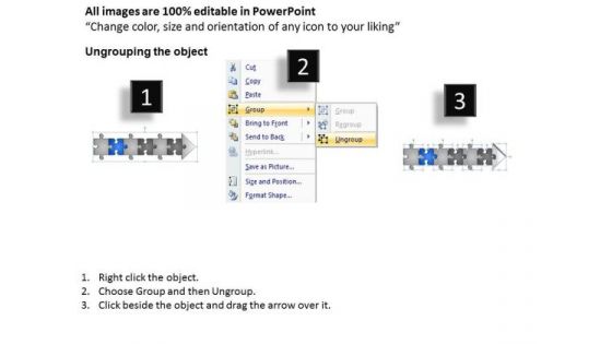 Success Ppt Template Linear Flow 6 Stages Style1 Project Management PowerPoint 3 Graphic