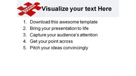 Success Puzzle Background PowerPoint Themes And PowerPoint Slides 0911