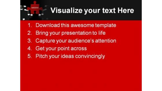 Success Puzzle Business PowerPoint Templates And PowerPoint Backgrounds 0711
