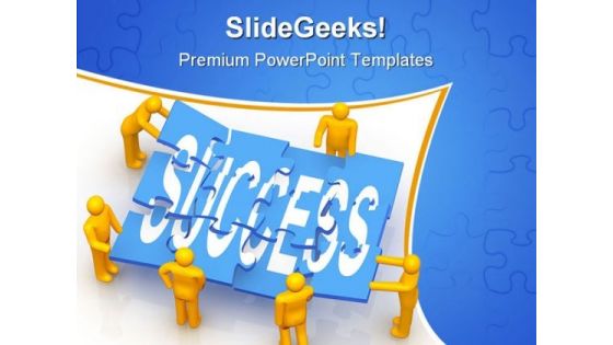 Success Teamwork PowerPoint Template 0610