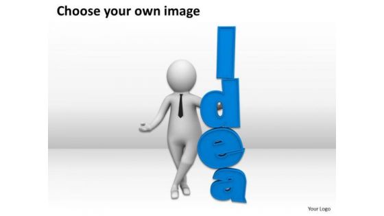 Successful Business Men 3d Man With Idea PowerPoint Templates