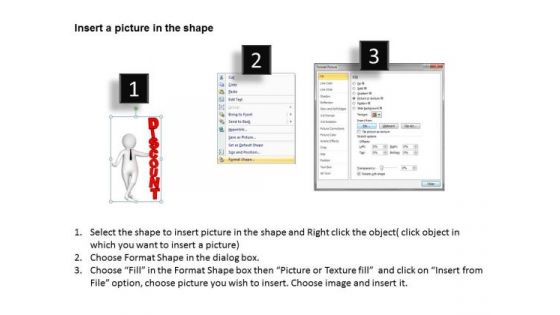 Successful Business Men 3d Man With Red Discount PowerPoint Templates
