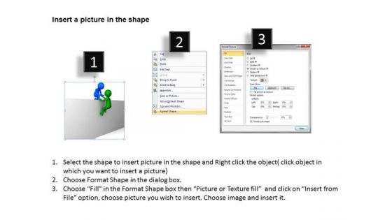 Successful Business Men 3d Trying To Reach Goal PowerPoint Theme Slides