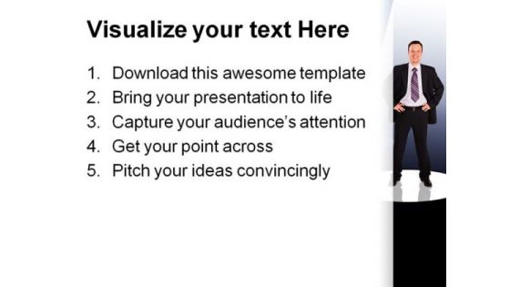 Successful Business Men Metaphor PowerPoint Background And Template 1210