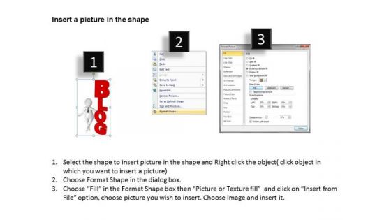 Successful Business Men Standing Beside Red Blog PowerPoint Templates Ppt Backgrounds For Slides