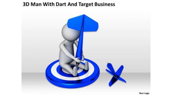 Successful Business Men With Dart And Target PowerPoint Presentation Slides