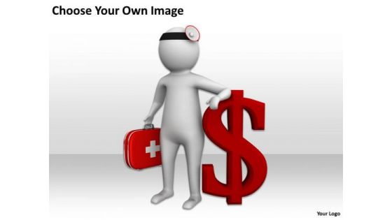 Successful Business People 3d Man Doctor And Dollar PowerPoint Templates Ppt Backgrounds For Slides