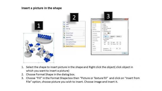Successful Business People 3d Men Teamwork For PowerPoint Templates