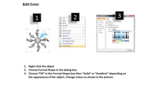 Successful Business PowerPoint Theme Plan Circular Flow Motion Process Templates