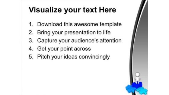 Successful Person Standing On Puzzle Winner PowerPoint Templates Ppt Backgrounds For Slides 1212