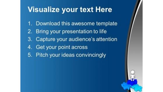 Successful Person Standing On Puzzle Winner PowerPoint Templates Ppt Backgrounds For Slides 1212