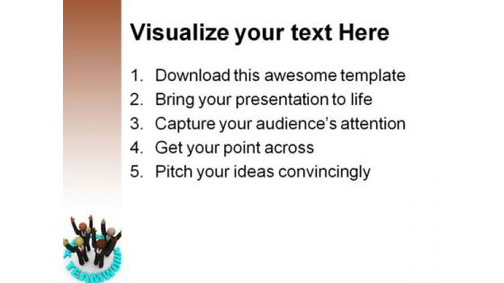 Successful Team Teamwork PowerPoint Background And Template 1210