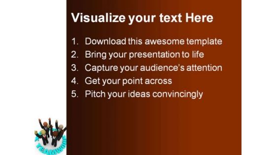 Successful Team Teamwork PowerPoint Background And Template 1210