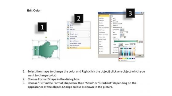 Successive Demonstration Using Hands Business Flowchart Examples PowerPoint Templates