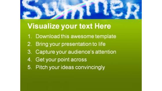 Summer Nature PowerPoint Template 0810
