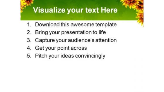 Sunflower Abstract PowerPoint Templates And PowerPoint Backgrounds 0211