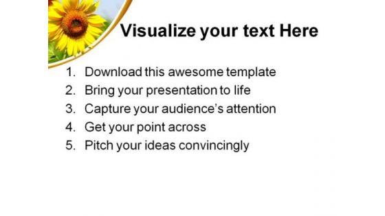 Sunflower Beauty PowerPoint Templates And PowerPoint Backgrounds 0511