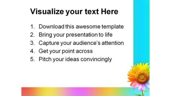 Sunflower Beauty PowerPoint Templates And PowerPoint Backgrounds 0611