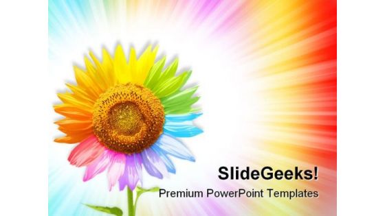 Sunflower Beauty PowerPoint Templates And PowerPoint Backgrounds 0611