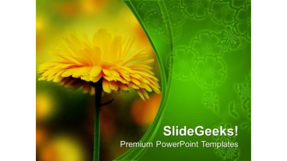 Sunflower For Decoration Celebration PowerPoint Templates Ppt Backgrounds For Slides 0313